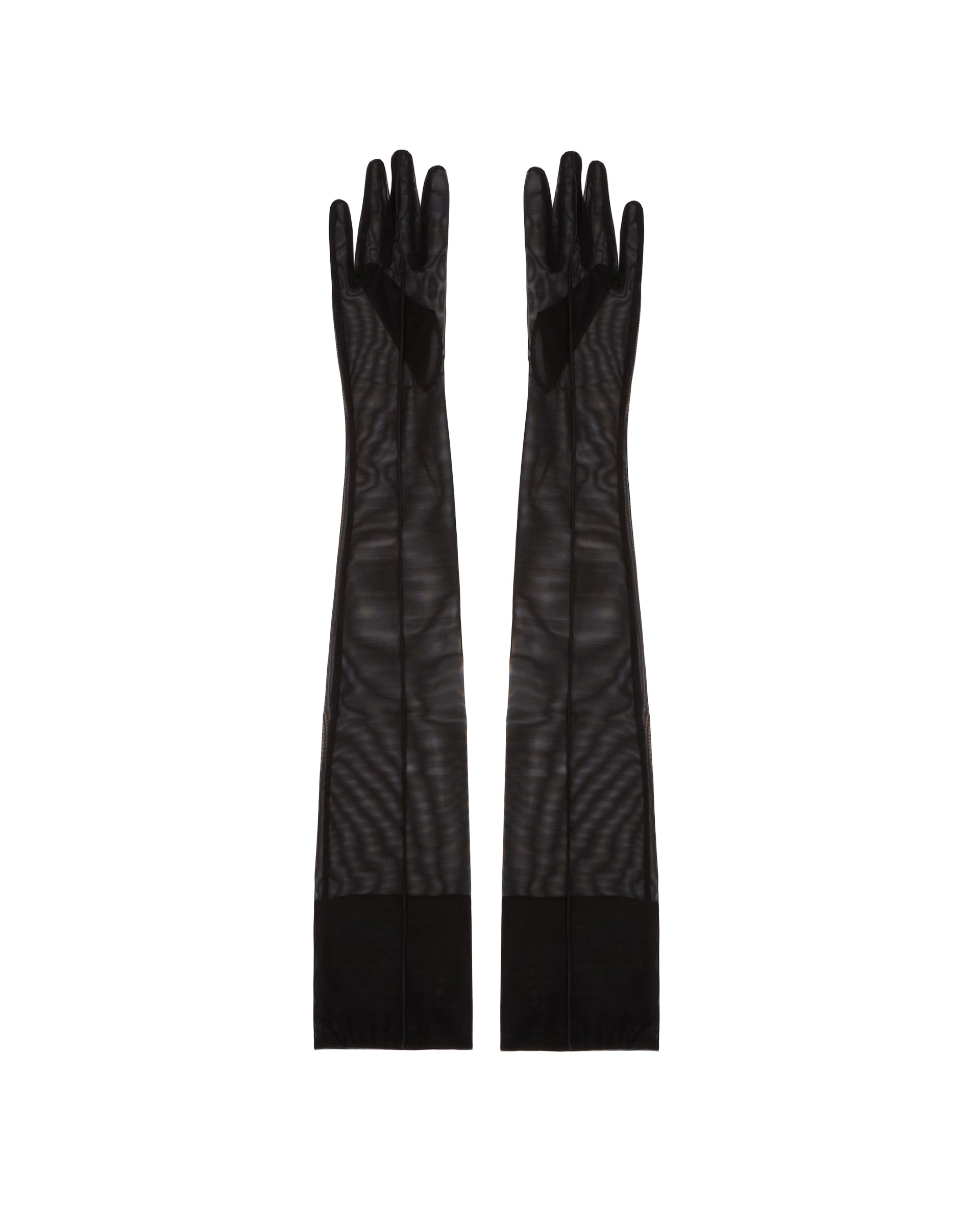 Black Re/edit Stretch Gloves | MUGLER - Antonia