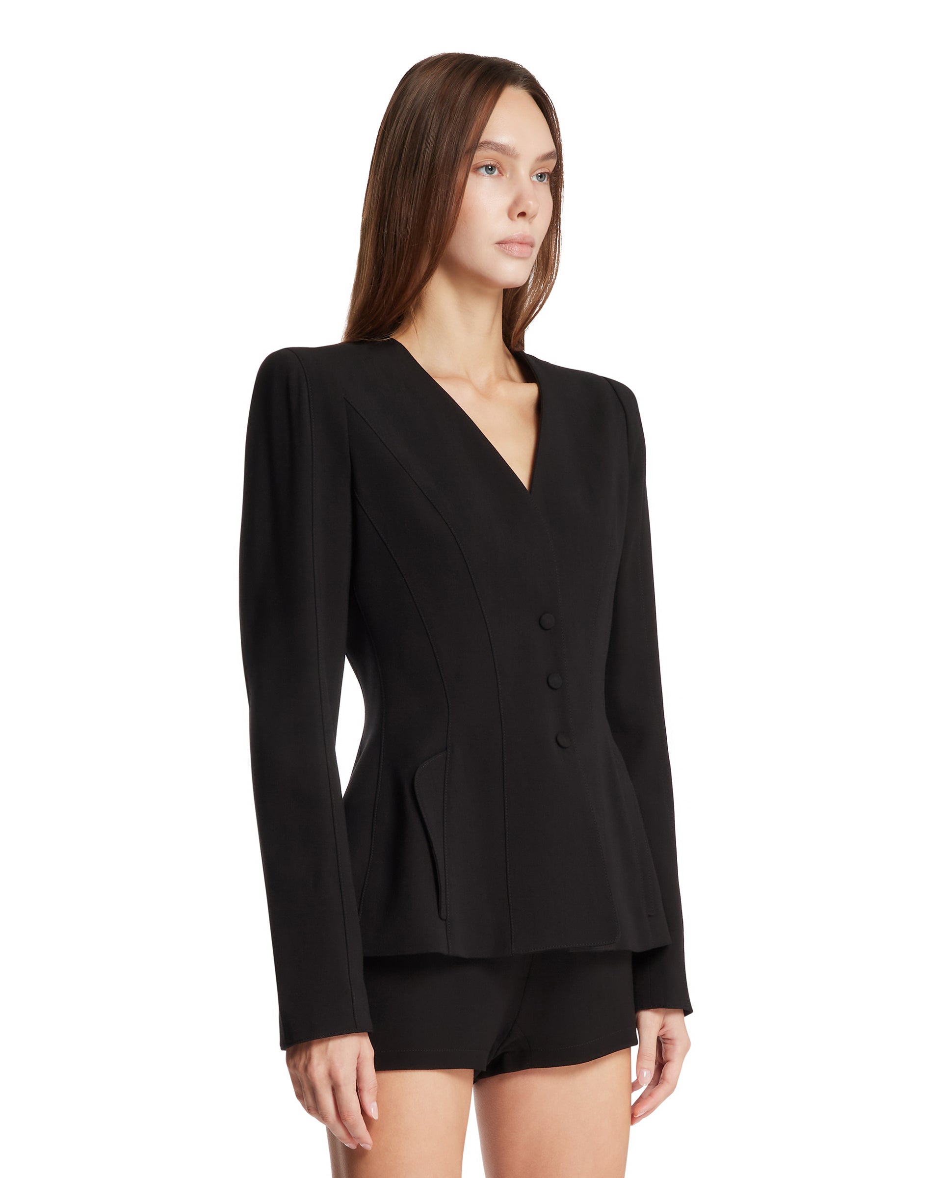 Black Re/edit Lingerie Jacket | MUGLER - Antonia