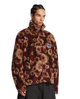 Brown Floral Fleece Sweatshirt | PDP | Antonia