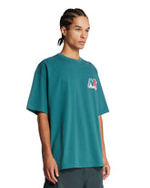 Napapijri X Martine Rose Green Logo Cotton T-Shirt | PDP | Antonia