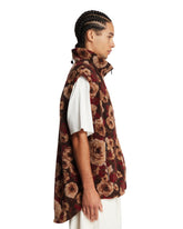 Napapijri X Martine Rose Brown Floral Fleece Gilet | PDP | Antonia