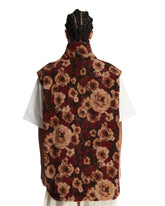 Napapijri X Martine Rose Brown Floral Fleece Gilet | PDP | Antonia