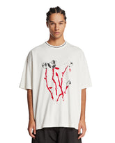 Napapijri X Martine Rose White Printed Cotton T-Shirt | PDP | Antonia