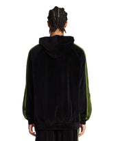 Felpa In Velluto Con Cappuccio Nera | PDP | Antonia