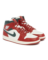 White Air Jordan 1 Mid Sneakers | PDP | Antonia