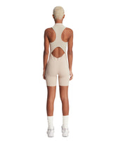 Zendaya x ON Beige Cut-Out Playsuit | PDP | Antonia