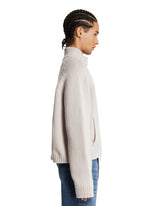 Cardigan Con Zip Grigio | PDP | Antonia