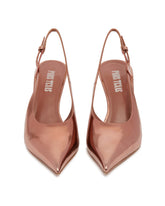 Rose Jessica Gold Leather Slingbacks | PDP | Antonia