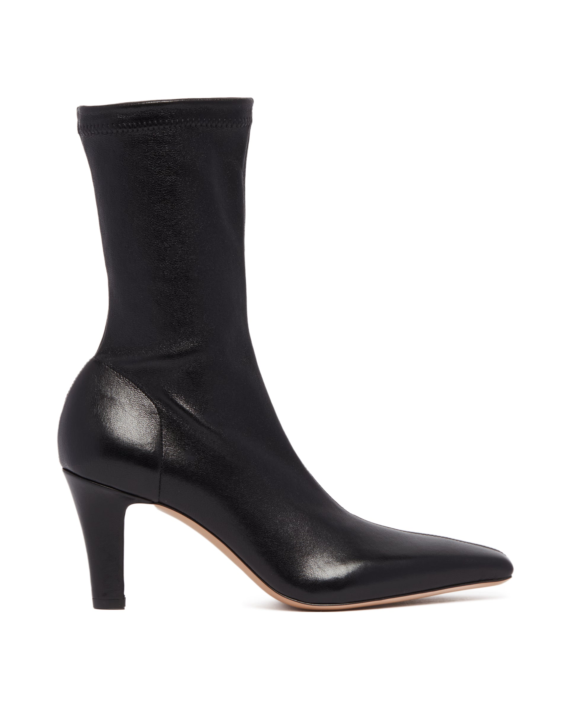 Black Leather Slip-on Ankle Boots | PARIS TEXAS - Antonia
