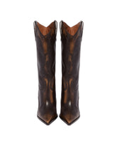 Brown Lidia Western 105 Boots | PDP | Antonia