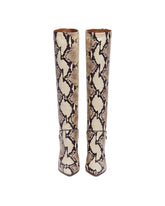 Beige Elsa Mini Buckle 100 Leather Boots | PDP | Antonia