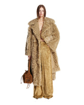 Beige Faux Fur Coat | PETAR PETROV | Antonia