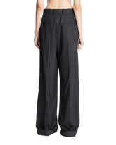 Gray Pinstriped Trousers | PDP | Antonia