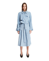 Blue Ramona Suede Trench Coat | PDP | Antonia