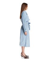 Blue Ramona Suede Trench Coat | PDP | Antonia