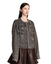 Black Embellished Denim Jacket | PDP | Antonia