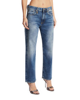 Blue Straight-Leg Jeans | PDP | Antonia