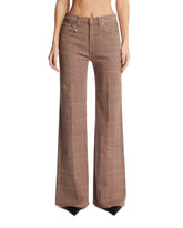 Jeans Flared A Quadri Marroni - R13 DONNA | PLP | Antonia