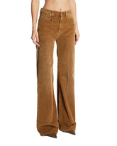 Brown Corduroy Flared Jeans | PDP | Antonia