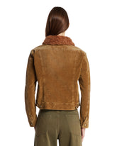 Beige Ribbed Cotton Jacket | PDP | Antonia