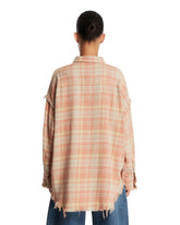 Orange Checkered Cotton Shirt | PDP | Antonia
