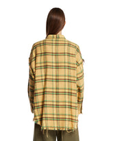 Yellow Checkered Cotton Shirt | PDP | Antonia