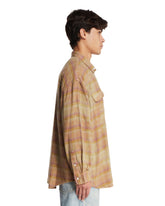 Beige Checkered Cotton Shirt | PDP | Antonia