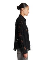 Black Viscose-Blend Shirt | PDP | Antonia