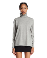 Gray High-Neck Wool Sweater - Women's shirts | PLP | Antonia