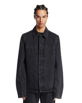 Black Cotton Denim Overshirt - Men's jackets | PLP | Antonia