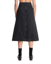 Black Denim Midi Skirt | PDP | Antonia