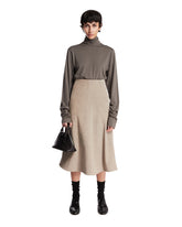 Gonna Midi In Pelle Beige - RIER WOMEN | PLP | Antonia