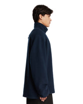 Blue Wool Zip Sweater | PDP | Antonia