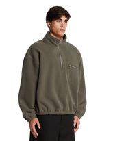 Green Wool Fleece with Zip | PDP | Antonia