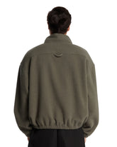 Green Wool Fleece with Zip | PDP | Antonia