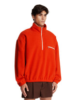 Orange Wool Fleece with Zip | PDP | Antonia