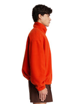 Orange Wool Fleece with Zip | PDP | Antonia