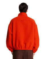 Orange Wool Fleece with Zip | PDP | Antonia