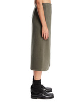 Green Wool Midi Wrap Skirt | PDP | Antonia
