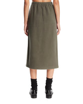 Green Wool Midi Wrap Skirt | PDP | Antonia