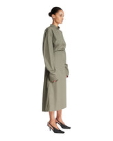 Green Cotton Midi Dress | PDP | Antonia