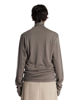 Gray Wool Turtleneck Top | PDP | Antonia