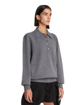 Gray Polo Collar Sweater | PDP | Antonia