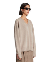 Beige Wrap Sweater | PDP | Antonia