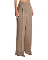 Brown Prince of Wales Check Trousers | PDP | Antonia