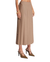 Brown Pleated Wrap Skirt | PDP | Antonia
