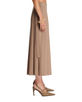 Brown Pleated Wrap Skirt | PDP | Antonia