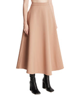 Beige Midi A-line Skirt | PDP | Antonia