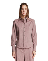 Mauve Melange Fitted Shirt - Women's shirts | PLP | Antonia