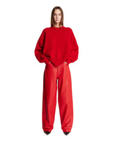 Pantaloni Ampi In Pelle Rossi | PDP | Antonia